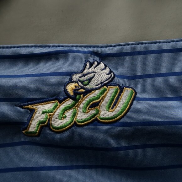 FGCU Eagles Blue Columbia Stretch Polo (L) OMG! ⛳️ 🏀 - Picture 4 of 13